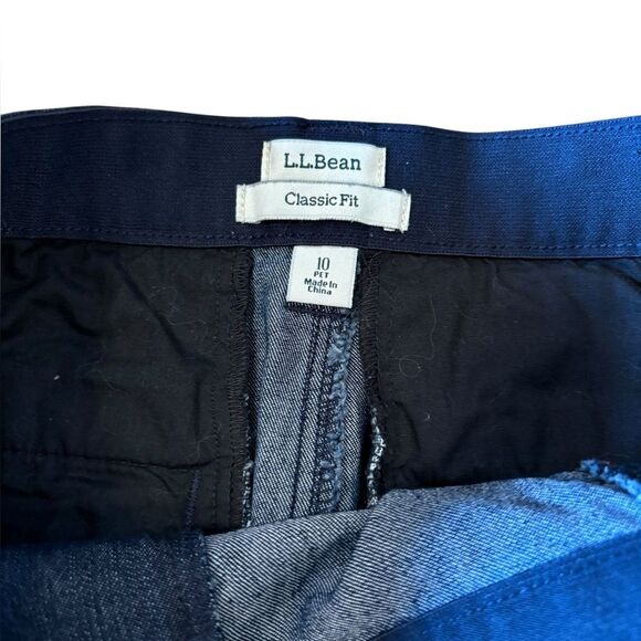 LL Bean Classic Fit Dark Wash Denim Jean Skirt Womens Size 10 Petite - Picture 6 of 9